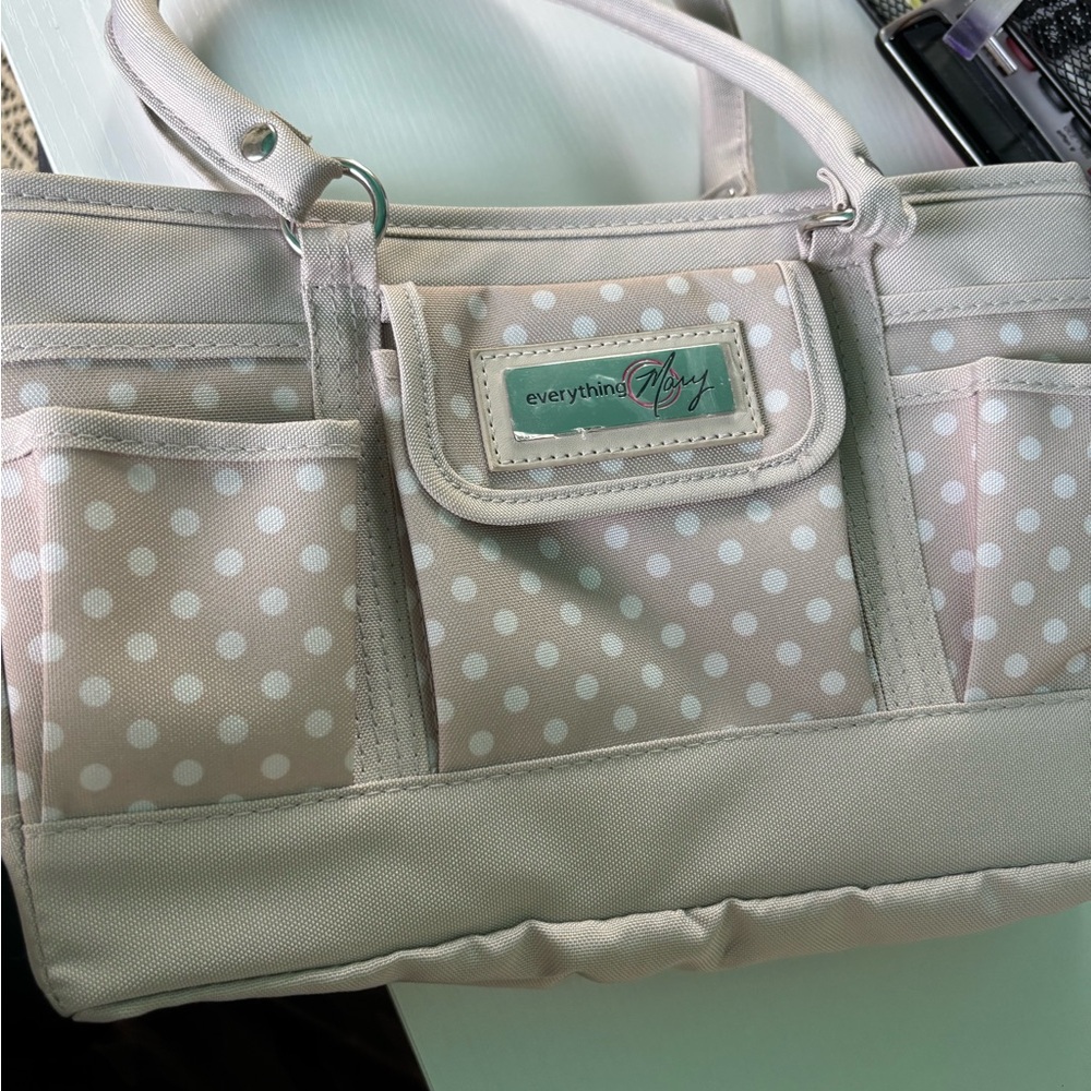Polka Dot Storage Tote with Handles